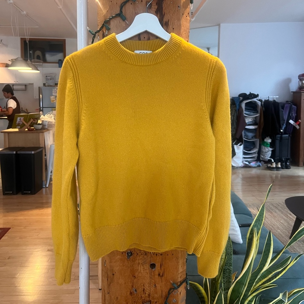 COS Vibrant Yellow Crew Neck Sweater